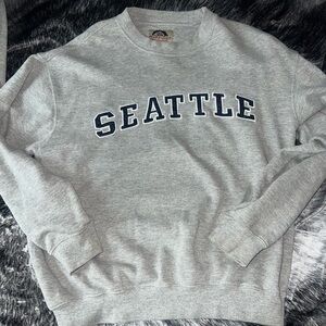 Gray Seattle Crewneck Sweater